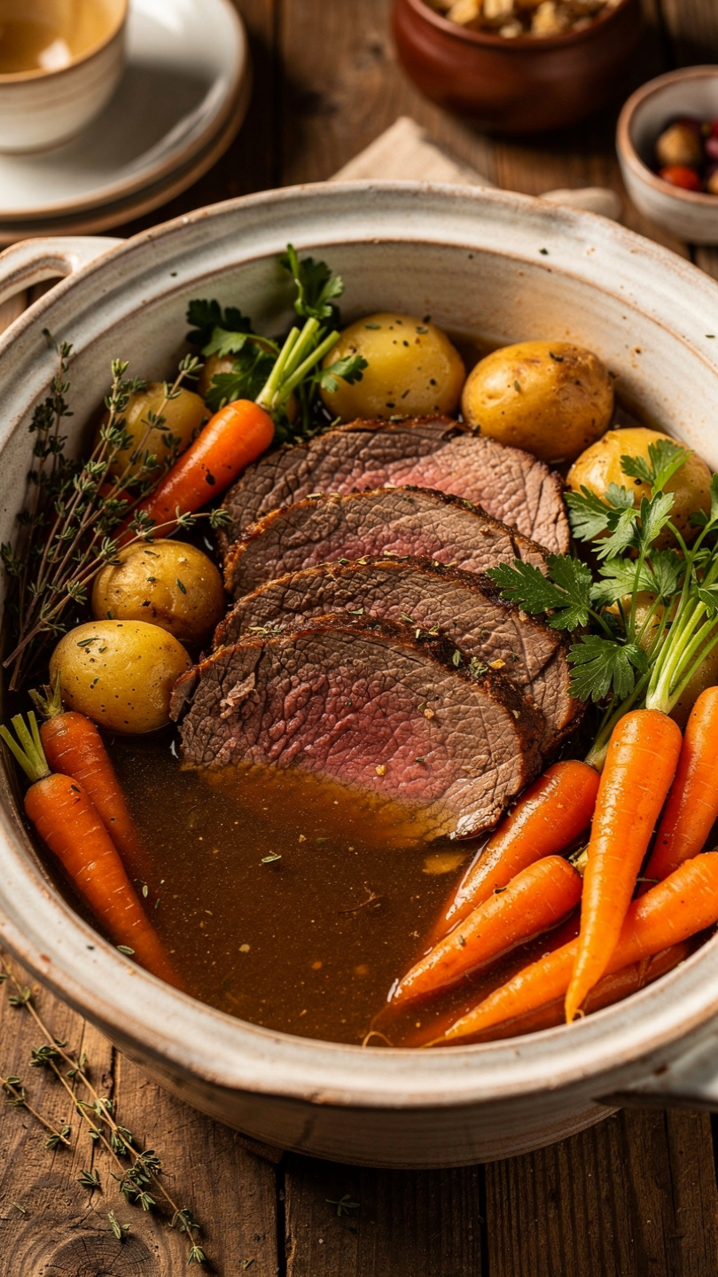 Crockpot Beef Loin Roast with Potatoes and Carrots