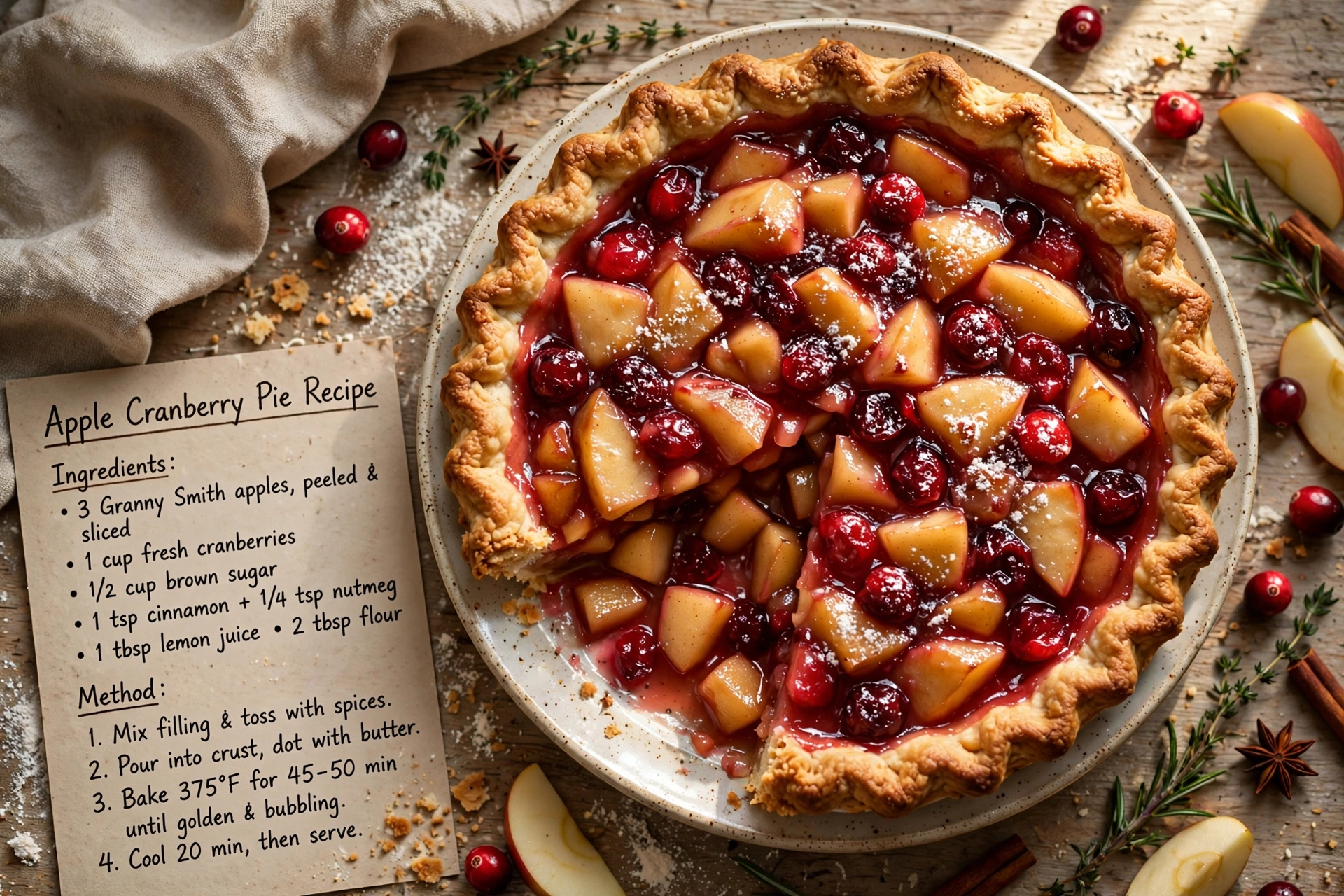 Apple Cranberry Pie