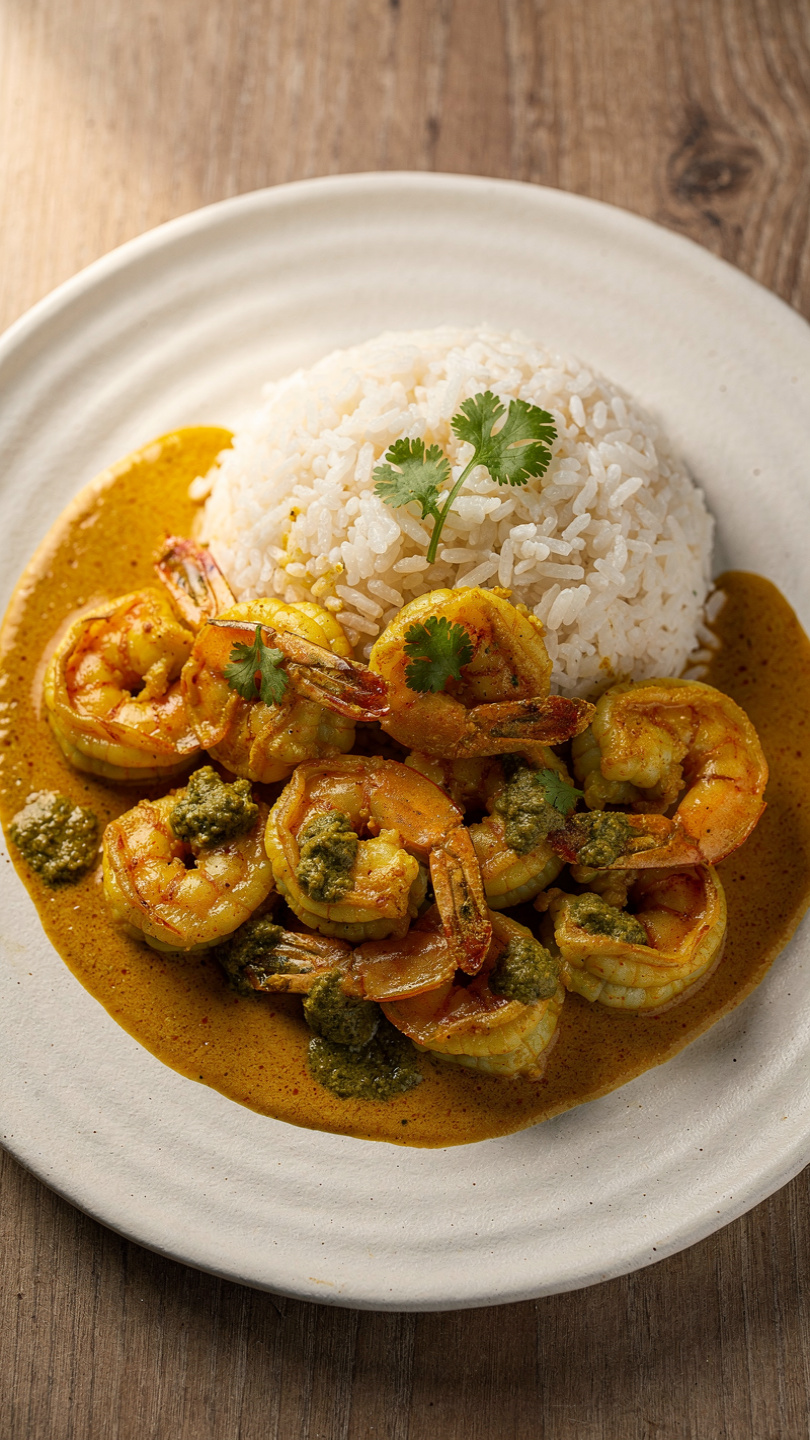 One Pan Coconut Curry Shrimp