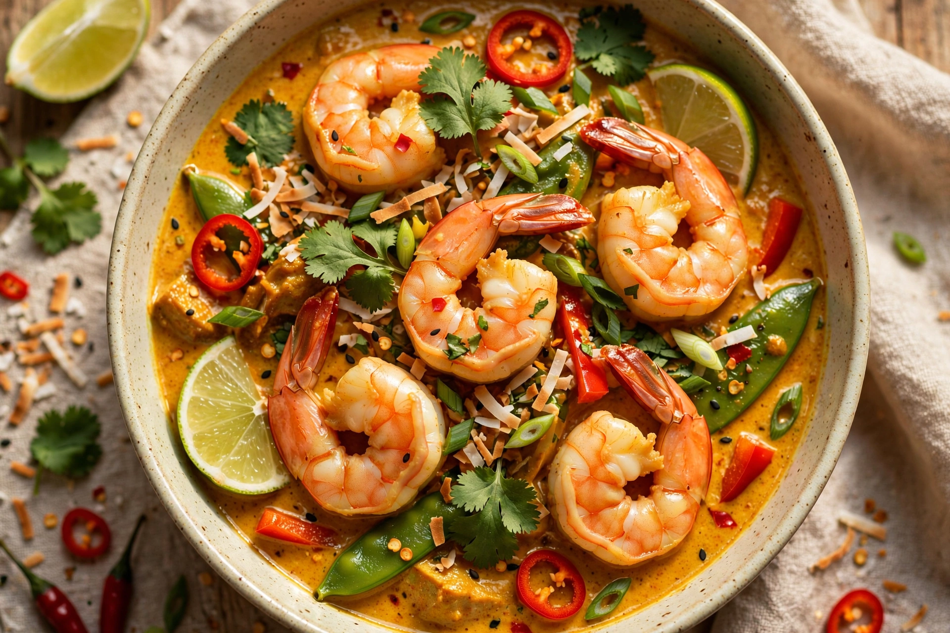 Spicy Coconut Shrimp Curry Bowl